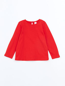 Bisiklet Yaka Uzun Kollu K?z Bebek Bluz 2li