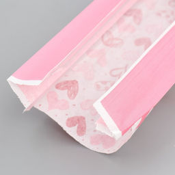 Цена за 50 шт. Пакет бумажный фасовочный, крафт, Сердечки 11?57.5?4 см с окном