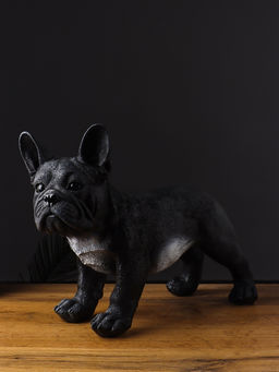 Фигура «Французский бульдог», 14×34×25 см, полистоун, чёрный