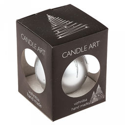 Елочная игрушка шар стеклянная д8см, серебро, ручная художественная роспись, подарочная упаковка (Россия) - Домашняя мода фото 6