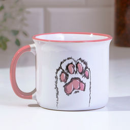Кружка керамическая Дорого внимание Лапка, 450 мл