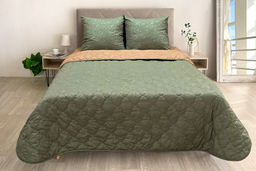 Комплект постельного белья с одеялом New Style КМ-029 хаки-охра