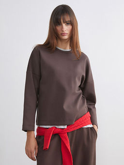 Bisiklet Yaka Kad?n Sweatshirt