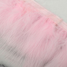 Перья марабу декоративные, на ленте, 8-10 см, 5±0.5 м, розовые