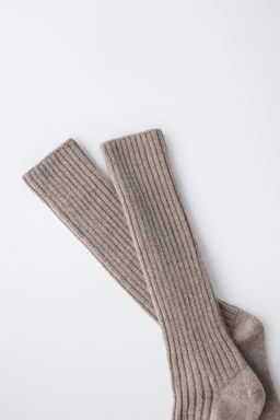 TALL WOOL AND CASHMERE SOCKS - Zara фото 3