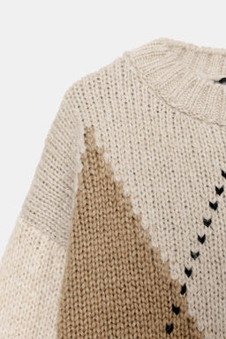 JERSEY PUNTO ROMBOS / Beige