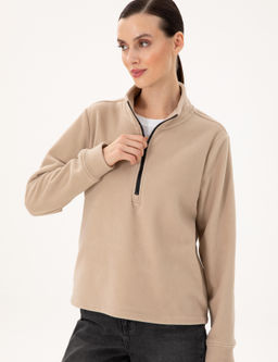Bej Oversize Polar Sweatshirt - Pierre cardin фото 3