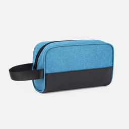 Косметичка дорожная на молнии, с ручкой, цвет голубой
