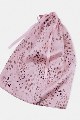 Pembe Renkli Leoplarl? Saten Dokuma 7li Pijama Tak?m?-Gecelik Ceyiz Set THMSS26PT00243