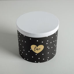 Набор коробок для цветов 4 в 1, упаковка подарочная, Чёрно-белый, 14?14?13 см - 20?20?17.5 см