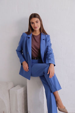 11834 Брюки со стрелками голубые - Martichelli фото 30