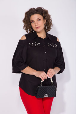 Блуза Liliana 1280-Р черный  фото 3
