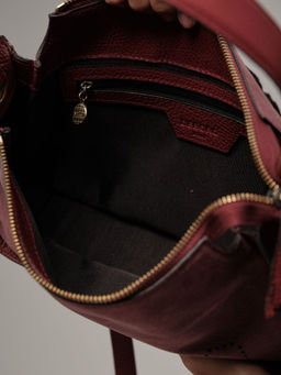 Сумка замшевая на плечо Deboro 30790 бордовое вино