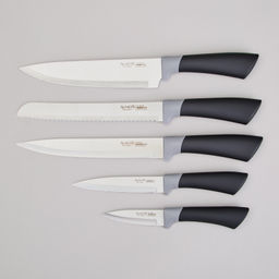 НАБОР НОЖЕЙ AGNESS НА ПЛАСТИКОВОЙ ПОДСТАВКЕ, 6 ПРЕДМЕТОВ  фото 3