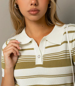 Футболка #КТ1217, оливковый,молочный - Dommod фото 5