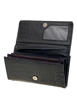 Женское портмоне из искусственной кожи, цвет черный - Greta фото 2