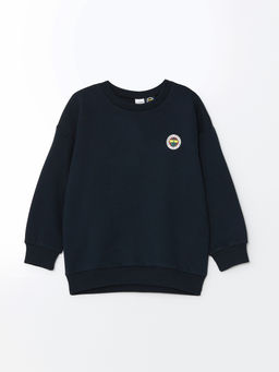 Bisiklet Yaka Fenerbah?e Bask?l? Erkek Bebek Sweatshirt