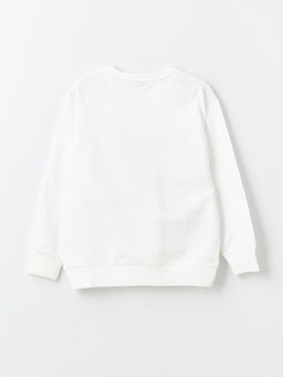 Bisiklet Yaka Bask?l? Uzun Kollu Erkek ?ocuk Sweatshirt - Waikiki фото 2