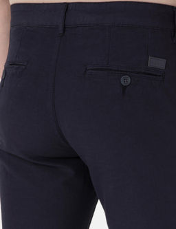 Lacivert Slim Fit Kanvas Pantolon