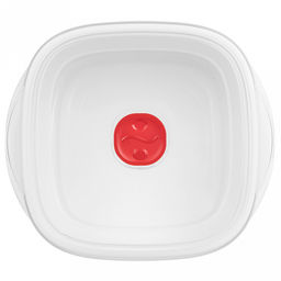 Контейнер для продуктов пластмассовый Bergamo 1,6л, 19,3х16,9х9,5см, с клапаном, полипропилен, белый, подходит для СВЧ (Россия) - Домашняя мода фото 2