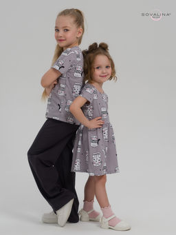 Костюм Лето котейки на сером-фуме - Sovalina фото 7