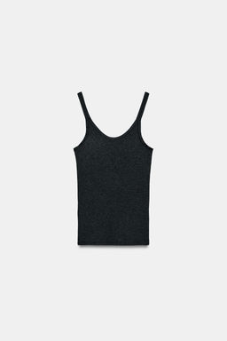 CAMISETA RIB TIRANTES / Plomo - Zara фото 3