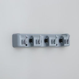 Держатель для уборочного инвентаря с крючками Доляна, 26610 см, серый  фото 8