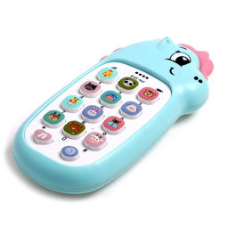 Музыкальный телефон детский «Любимый единорог», звук, цвет голубой
