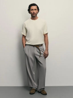 Футболка из фактурного хлопка / Zarina  фото 2