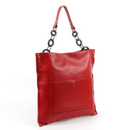 Женская кожаная плоская сумка хобо А8357 Ред
