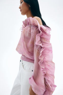 Blusa de un hombro con volantes - H&m фото 2