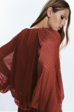 TASSEL PLEATED BLOUSE - Zara фото 18