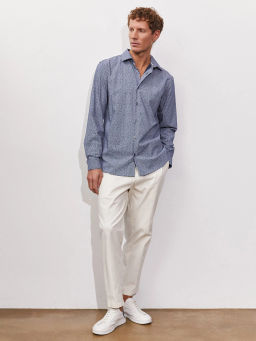 Сорочка мужская длинный рукав GREG 213/237/0047/ZN/1p STRETCH_V