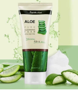 Пенка для умывания с алоэ FARMSTAY Aloe Pure Cleansing Foam 180ml