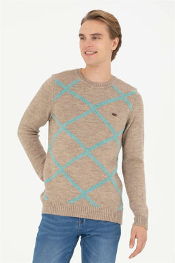 Мужской свитер песочного меланжа - U.s. polo assn фото 3