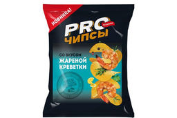 PRO-Чипсы, чипсы со вкусом жареной креветки, 60 г