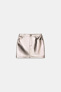 FAUX LEATHER MINI SKIRT - Zara фото 6