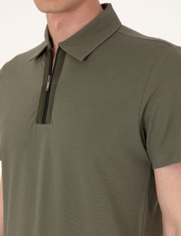Haki Ultralight Kuma_ Slim Fit Polo Yaka Ti__rt