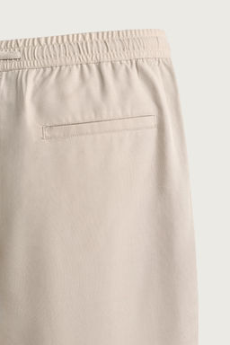 PANTAL?N RELAXED FIT 100% LYOCELL / Beige - Zara фото 8