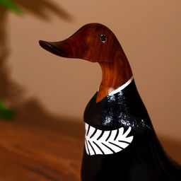 Сувенир «Утка в чёрном», 27 см, дерево