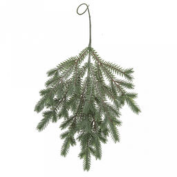 Декоративная гирлянда Ель 63см, пластик, зеленый патина (Россия)