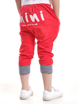 Бриджи трикотажные с принтом UD 0312 красный - Mini maxi фото 2