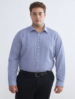 Slim Fit Uzun Kollu ?izgili Poplin Erkek G?mlek