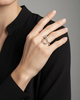 Кольцо с белым серебрением - Vel vett фото 3