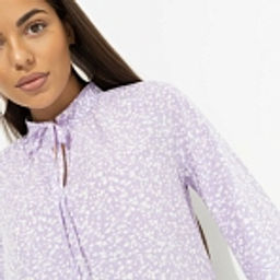 Блуза со сборками на рукавах, В лучшей роли (сиреневый) - Charutti фото 15