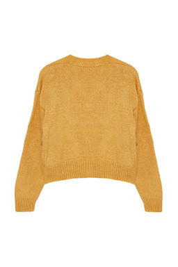 TRENDYOLMILLA Yesil Yumusak Dokulu Nak?s Detayl? V Yaka Triko H?rka TWOAW24HI00237 фото 7