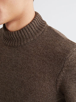 Yar?m Bal?k?? Yaka Erkek Triko Kazak