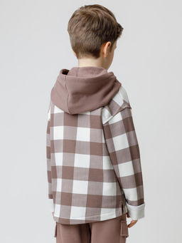 Рубашка для мальчика Crockid КР 302196 молочный из хлопка фото 2