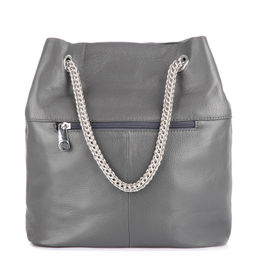 Y9810 grey, женская кожаная сумка "Chain strap" Barcelo Biagi