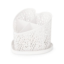 Цена за 2 шт. Подставка под столовые приборы "Сердце" белый М6252